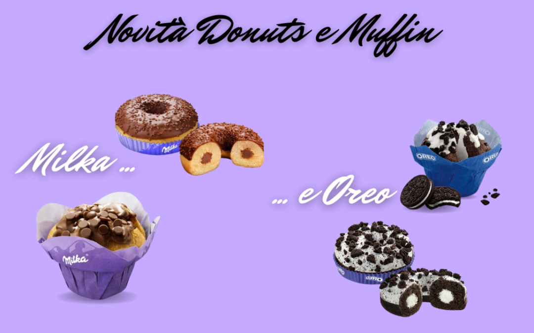 donuts e muffin gusti oreo e milka