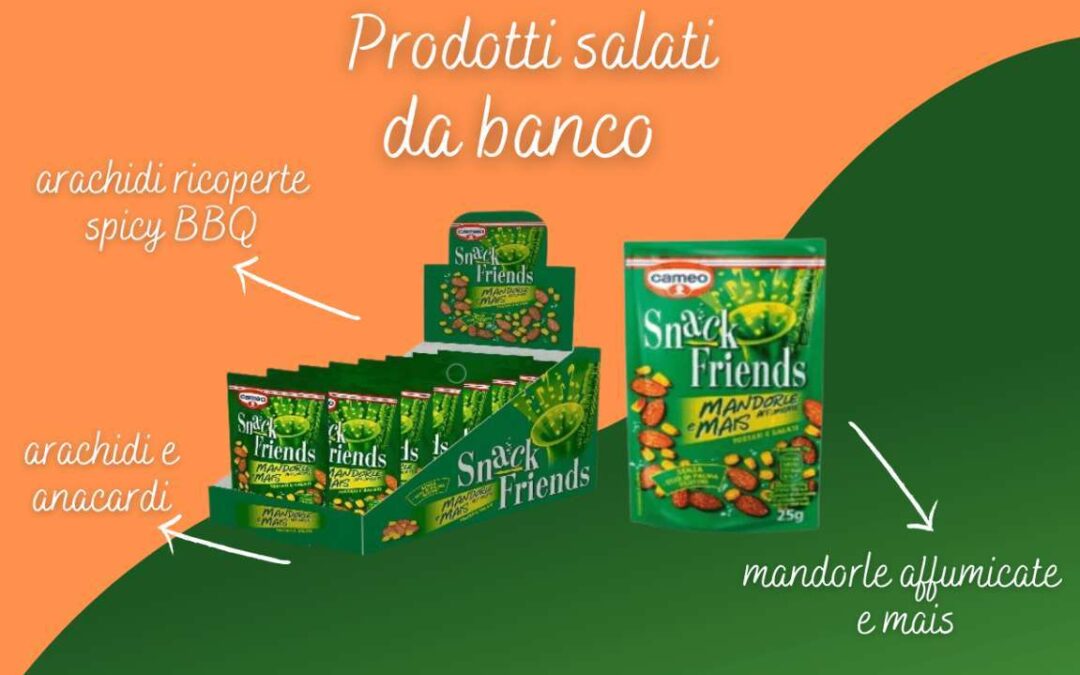 Cameo snack, i nuovi snack salati da banco da portare ovunque